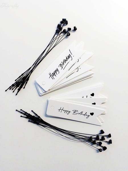 Geschenkanhänger Happy Birthday schmal